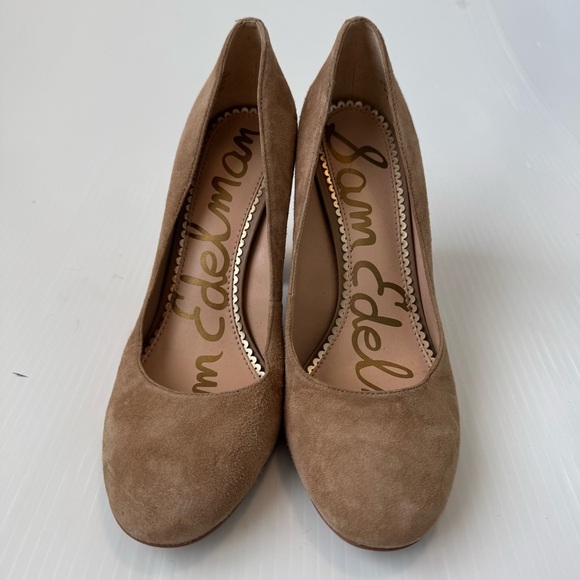 Sam Edelman Stillson Tan Suede Heels - Picture 3 of 9